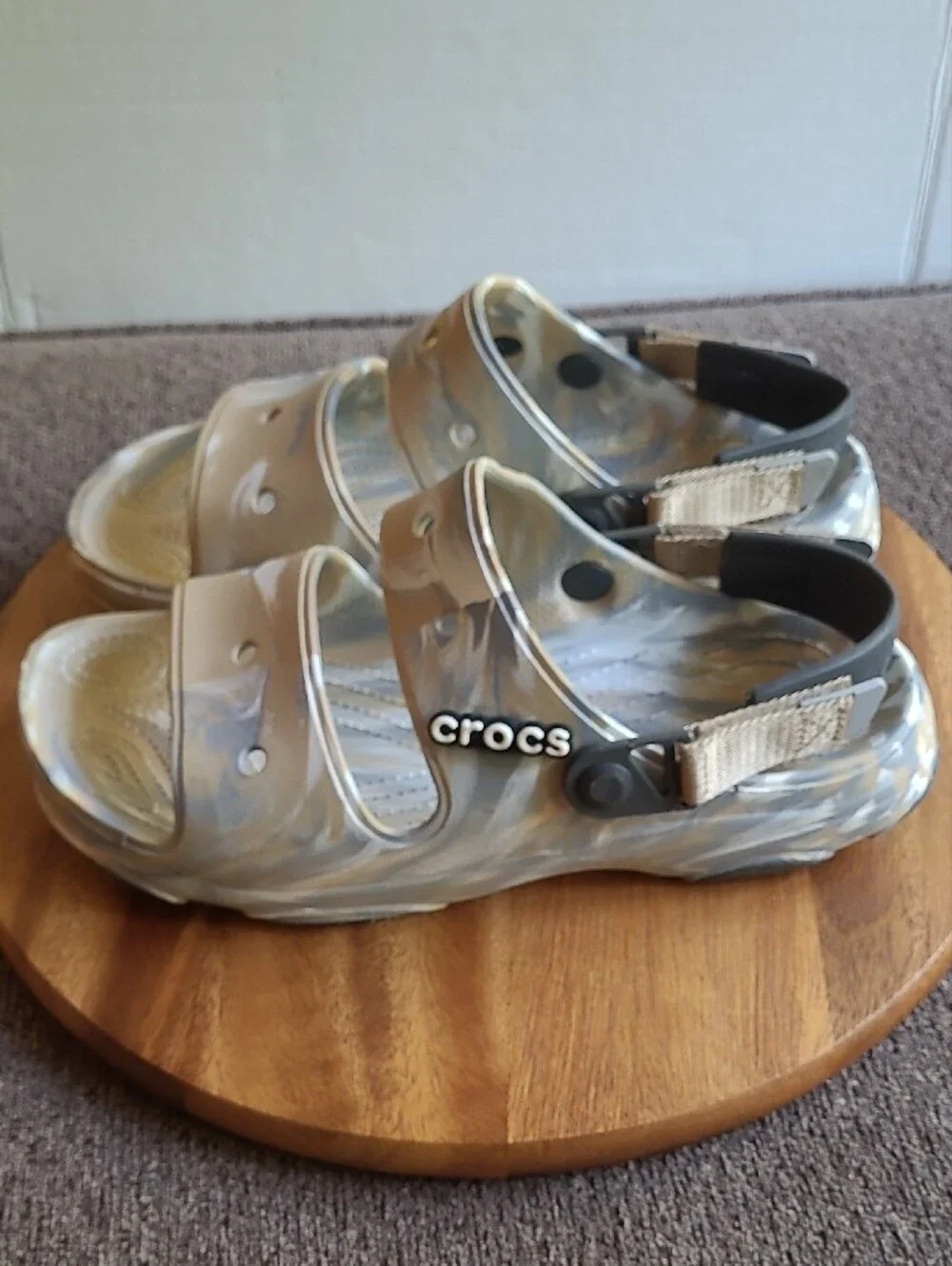 CROCS sandals tan